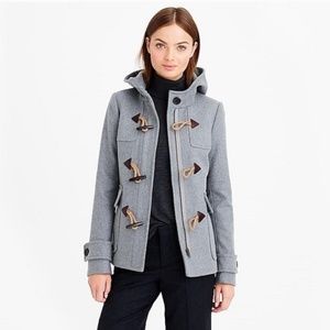 J. Crew. Hooded Toggle Wool Coat